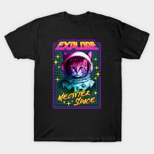 Explore Meowter Space Cat Astronaut T-Shirt